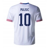 United States Christian Pulisic #10 Replica Home Shirt Copa America 2024 Short Sleeve